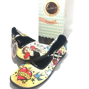 NWT Hot Chocolate Sailor Jerry Mary Janes